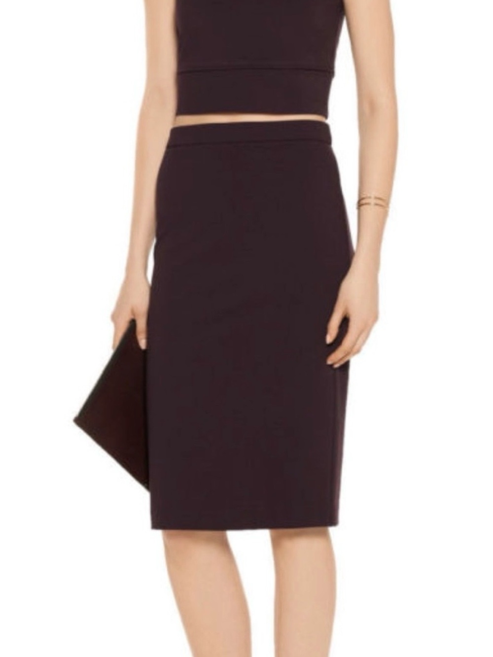 Theory Plum Purple Ponte Slim Pencil Skirt Minimal Medium NWT Career Wear Lijnek
